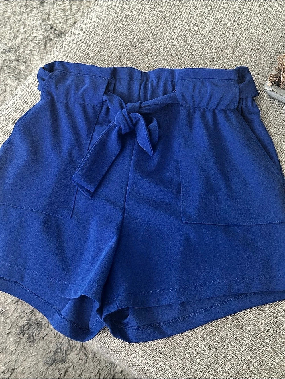 Women's Blue High Waist Shorts